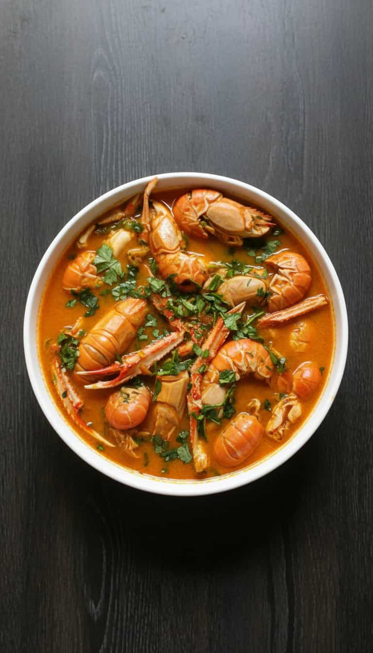 Foto deliciosa de Moqueca Capixaba de Pitu pronta para servir - Peixes & Frutos do Mar