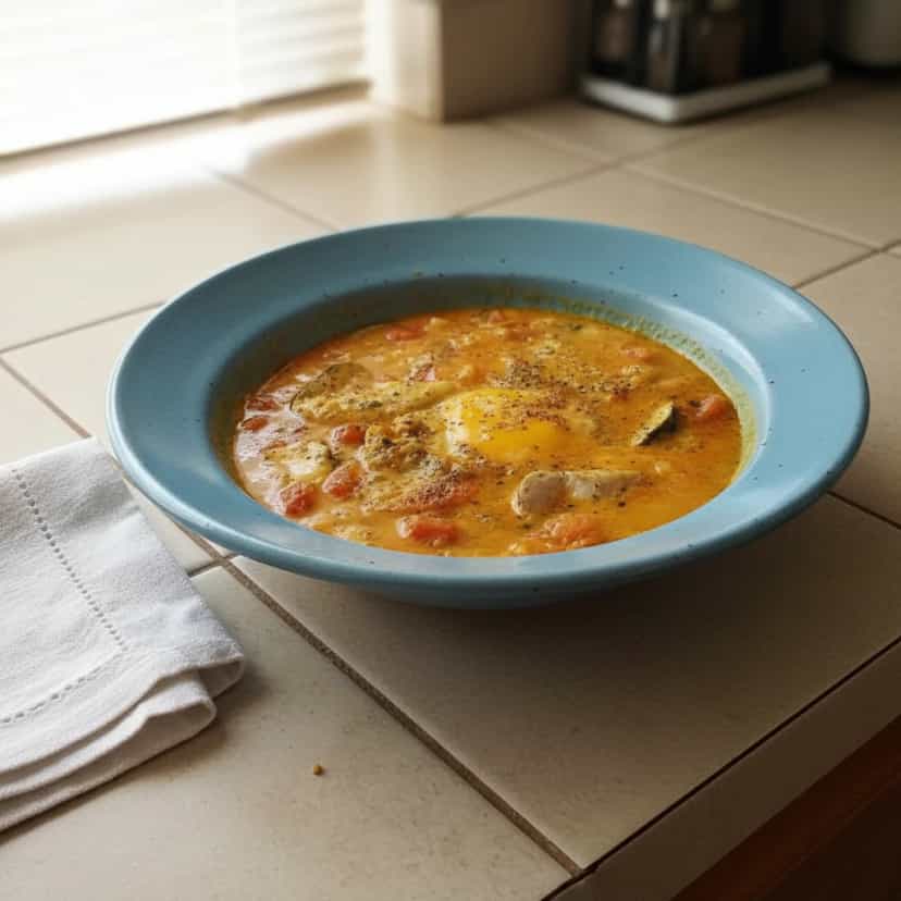 Foto deliciosa de Moqueca Caprichada de Robalo pronta para servir - Peixes & Frutos do Mar