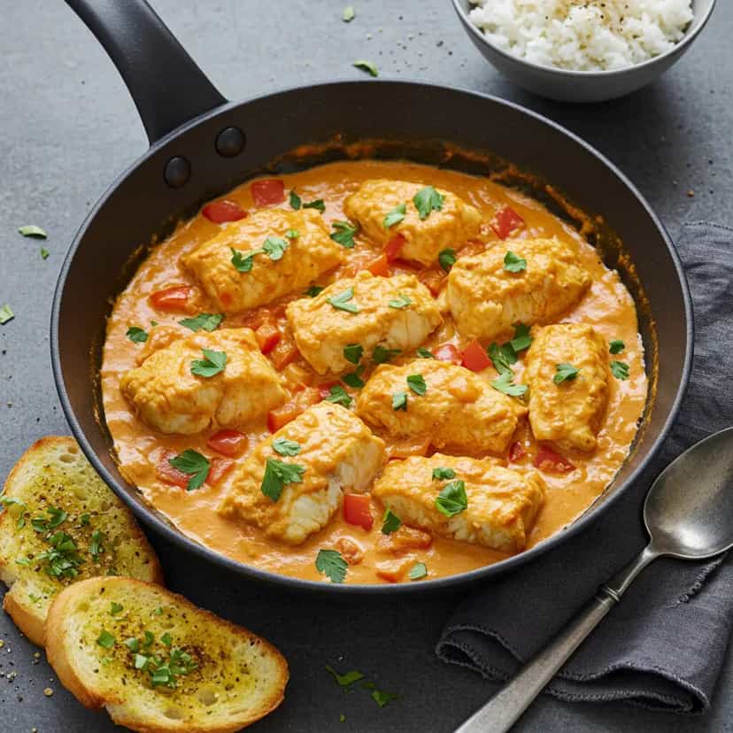 Foto deliciosa de Moqueca de Badejo Cremosa pronta para servir - Peixes & Frutos do Mar