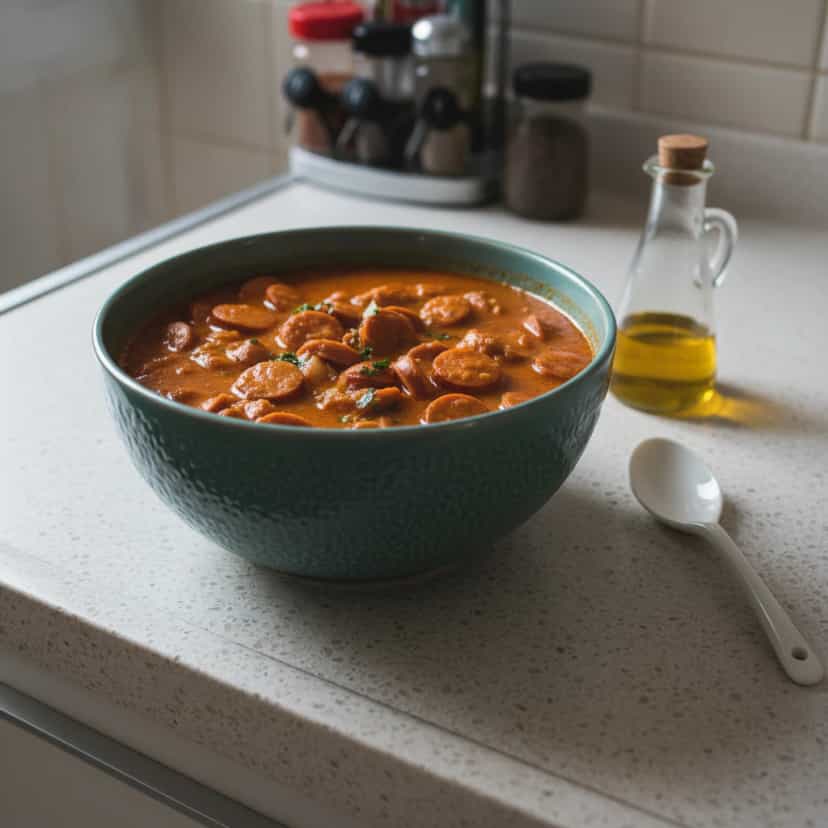 Foto deliciosa de Moqueca de Salsicha Cremosa pronta para servir - Outras Receitas