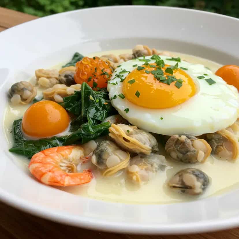 Foto deliciosa de Moqueca de Sururu pronta para servir - Peixes & Frutos do Mar