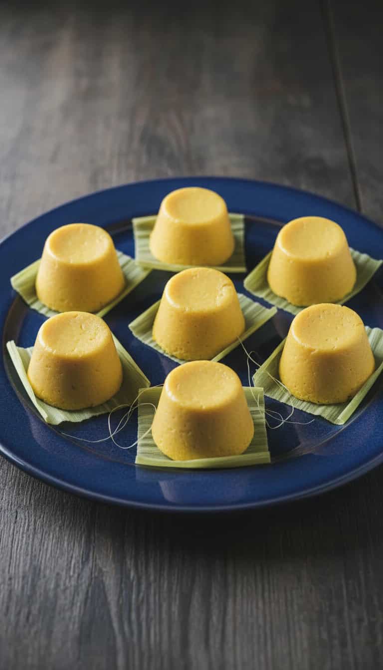 Foto deliciosa de Mousse Cremosa de Milho Verde pronta para servir - Pudins & Cremes