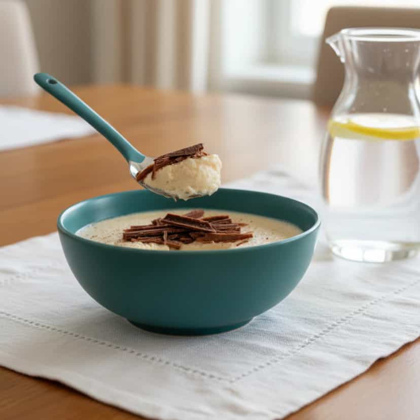 Foto deliciosa de Mousse Cremoso de Leite Condensado pronta para servir - Pudins & Cremes