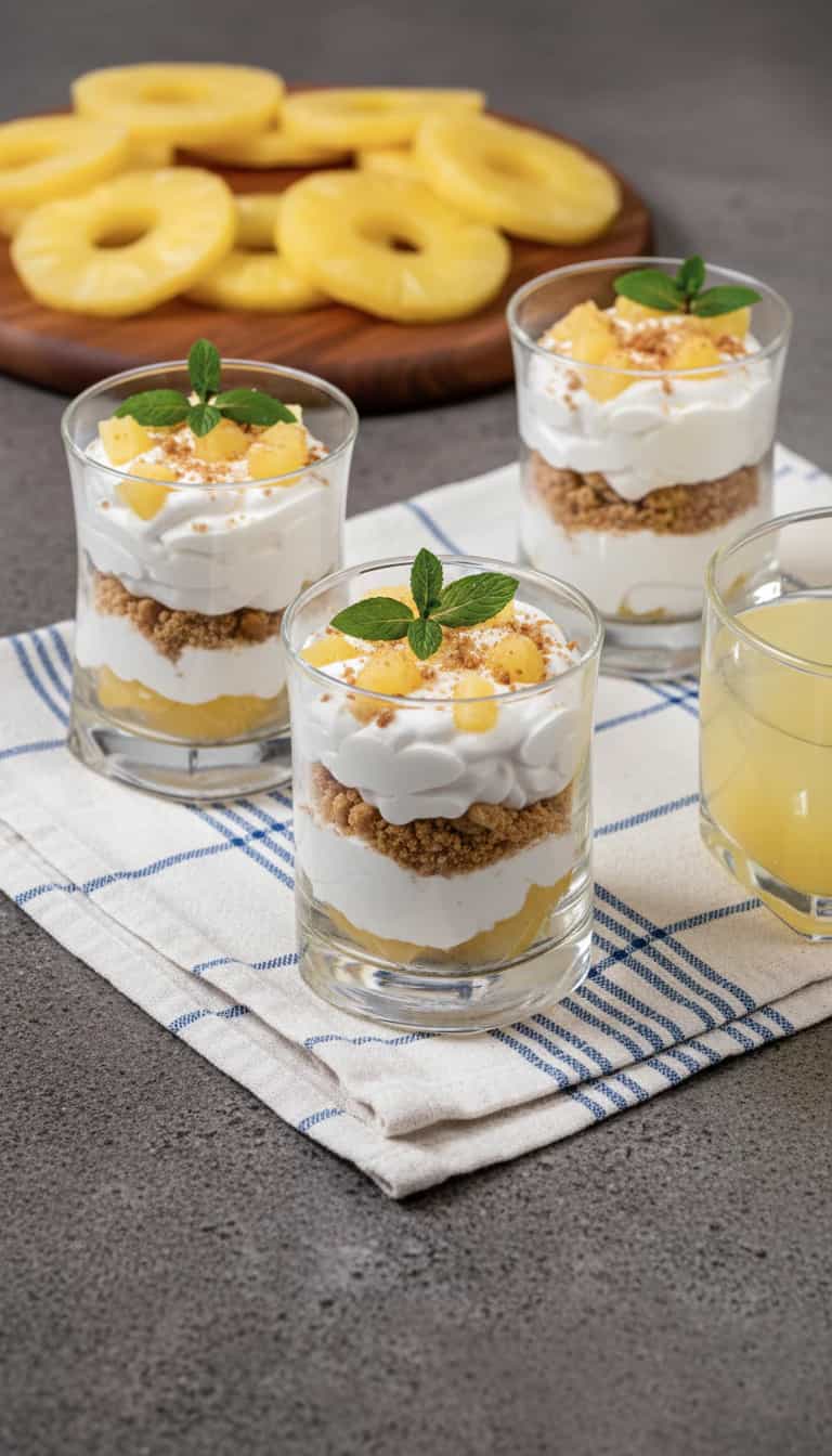 Foto deliciosa de Mousse de Abacaxi Refrescante pronta para servir - Pudins & Cremes