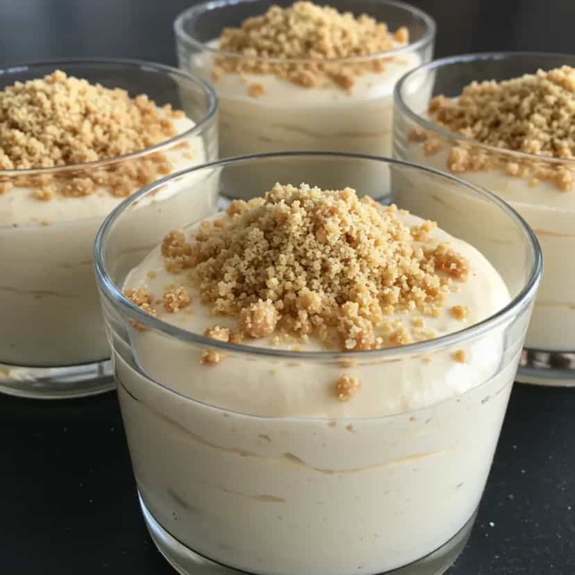 Foto deliciosa de Mousse de Amendoim Cremosa pronta para servir - Pudins & Cremes