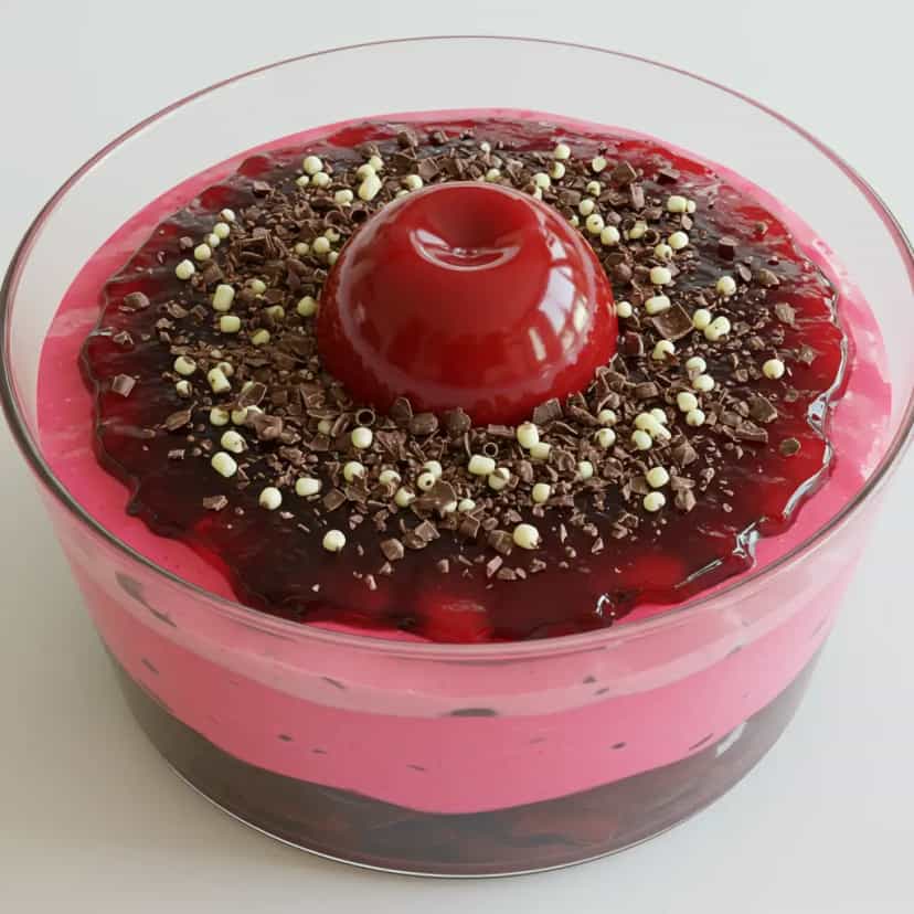 Foto deliciosa de Mousse de Chocolate com Morango pronta para servir - Pudins & Cremes