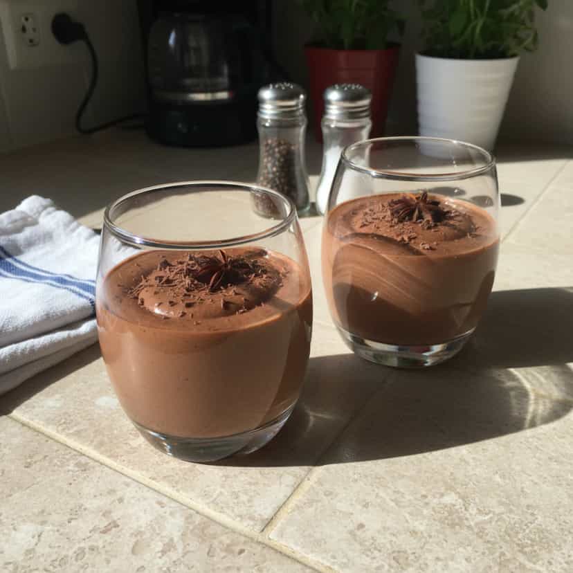 Foto deliciosa de Mousse de Chocolate Cremosa pronta para servir - Pudins & Cremes