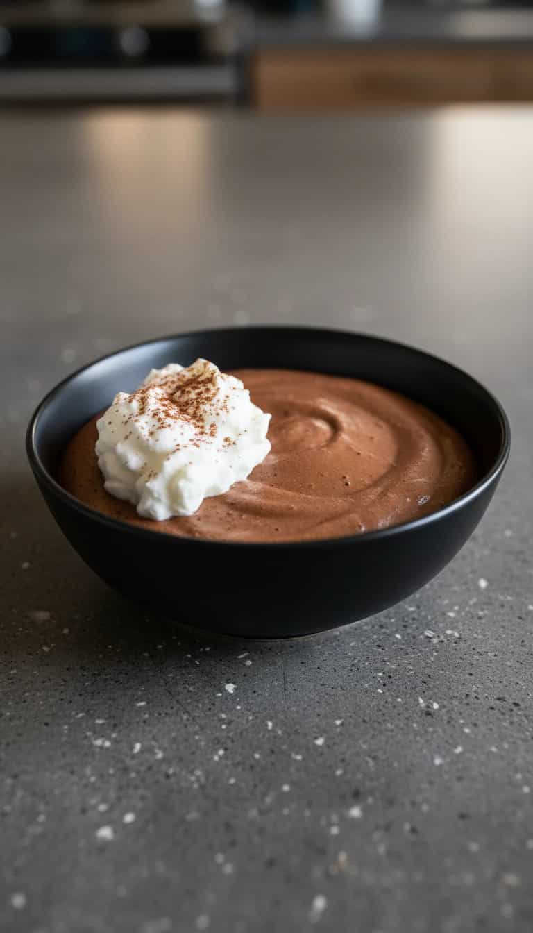 Foto deliciosa de Mousse de Chocolate Cremosa pronta para servir - Pudins & Cremes