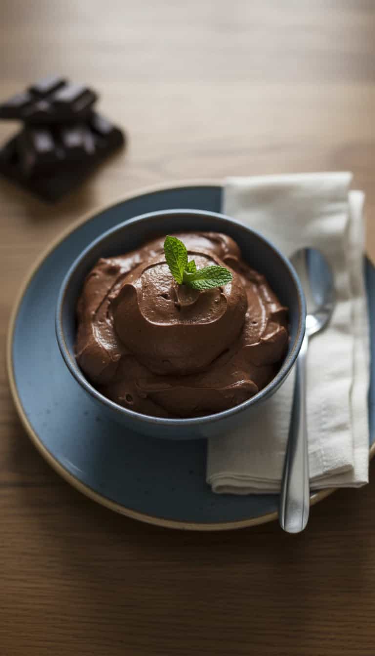Foto deliciosa de Mousse de Chocolate Cremosa pronta para servir - Pudins & Cremes