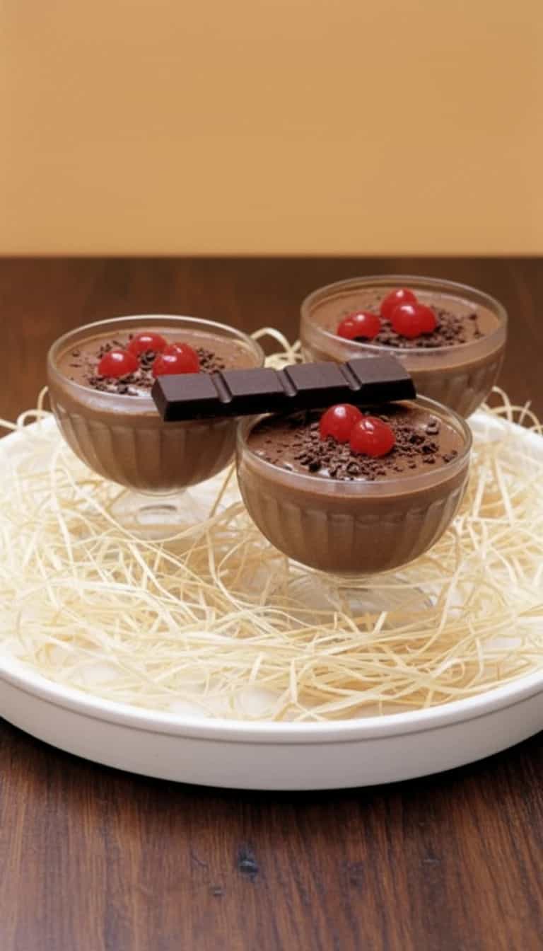 Foto deliciosa de Mousse de Chocolate Cremoso pronta para servir - Pudins & Cremes