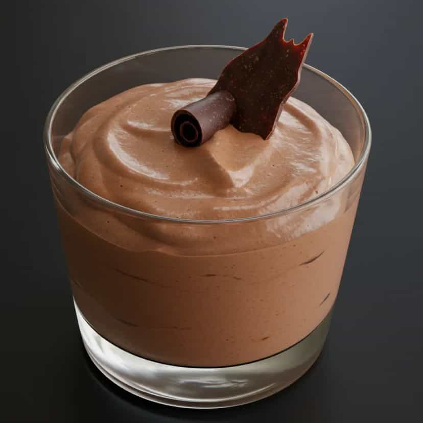 Foto deliciosa de Mousse de Chocolate Deliciosa pronta para servir - Pudins & Cremes