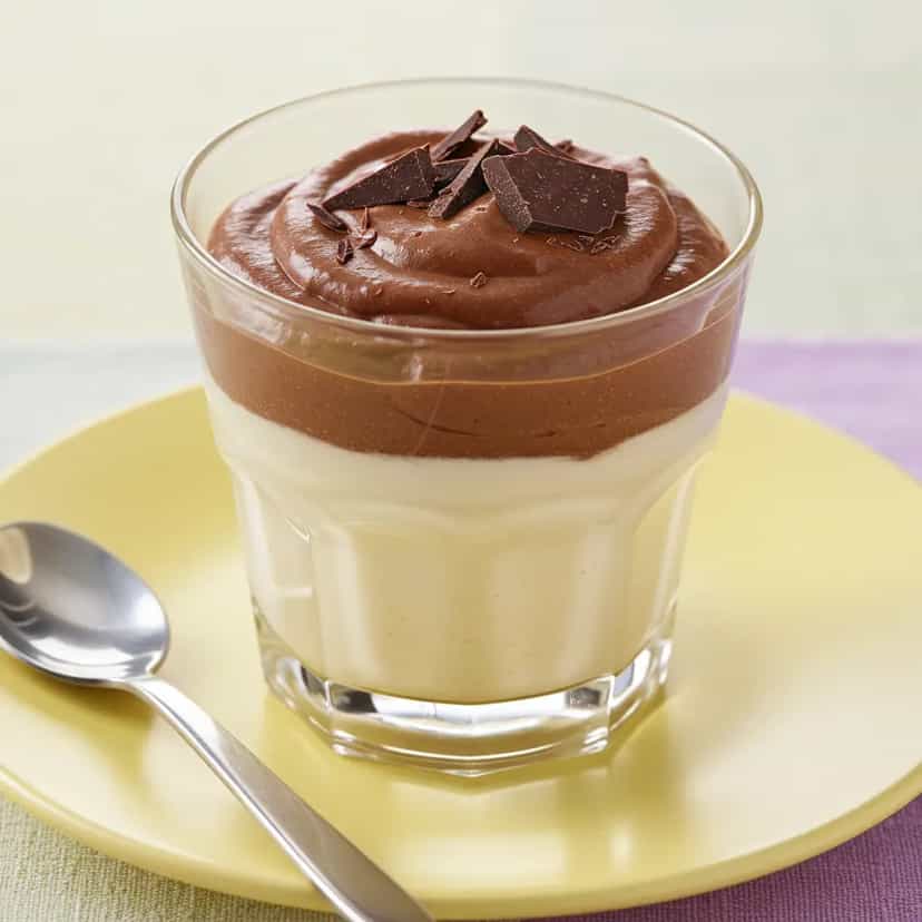 Foto deliciosa de Mousse de Chocolate e Leite Condensado pronta para servir - Pudins & Cremes