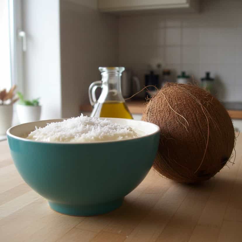 Foto deliciosa de Mousse de Coco Cremosa pronta para servir - Pudins & Cremes