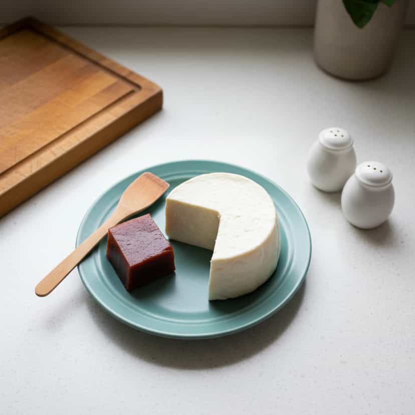 Foto deliciosa de Mousse de Goiabada com Queijo Parmesão pronta para servir - Pudins & Cremes