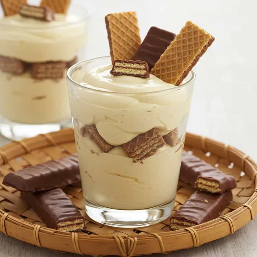 Foto deliciosa de Mousse de Limão com Bis pronta para servir - Pudins & Cremes