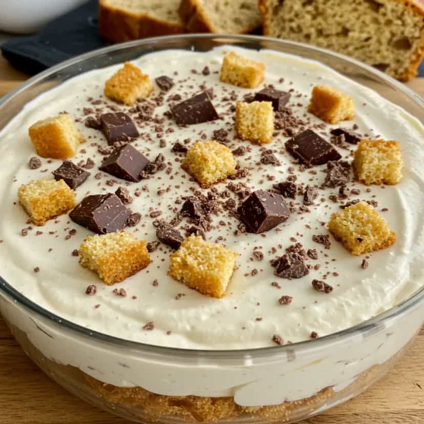 Foto deliciosa de Mousse de Limão com Panetone pronta para servir - Pudins & Cremes