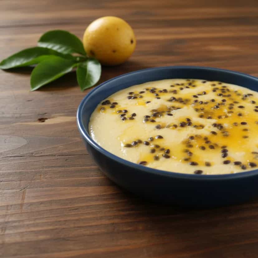 Foto deliciosa de Mousse de Maracujá pronta para servir - Pudins & Cremes