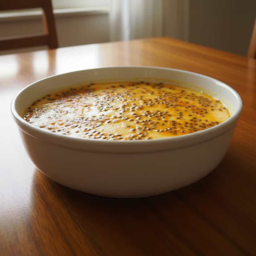 Foto deliciosa de Mousse de Maracujá com Brigadeiro pronta para servir - Pudins & Cremes