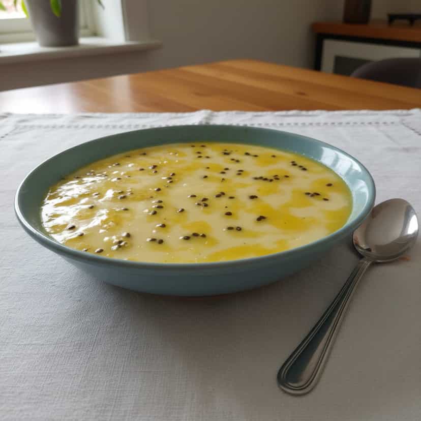 Foto deliciosa de Mousse de Maracujá Cremoso pronta para servir - Pudins & Cremes