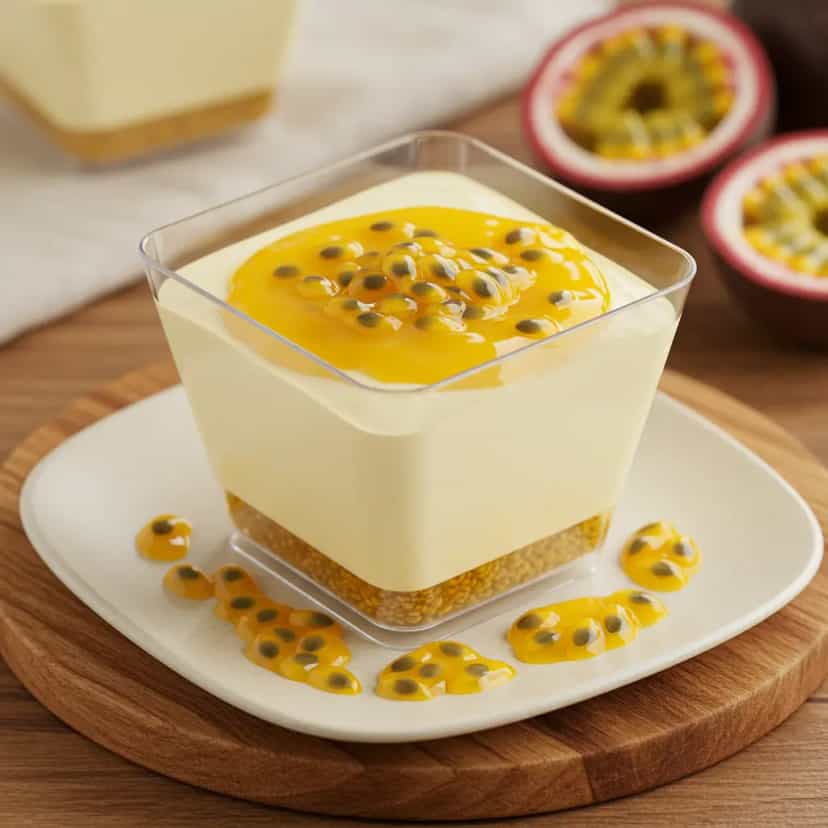 Foto deliciosa de Mousse de Maracujá para Eventos pronta para servir - Pudins & Cremes