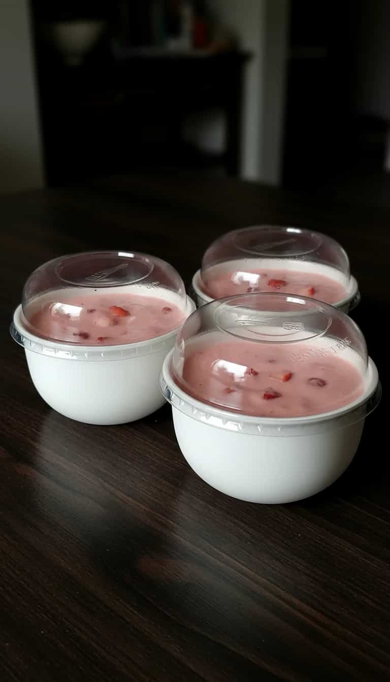 Foto deliciosa de Mousse de Morango Cremosa pronta para servir - Pudins & Cremes