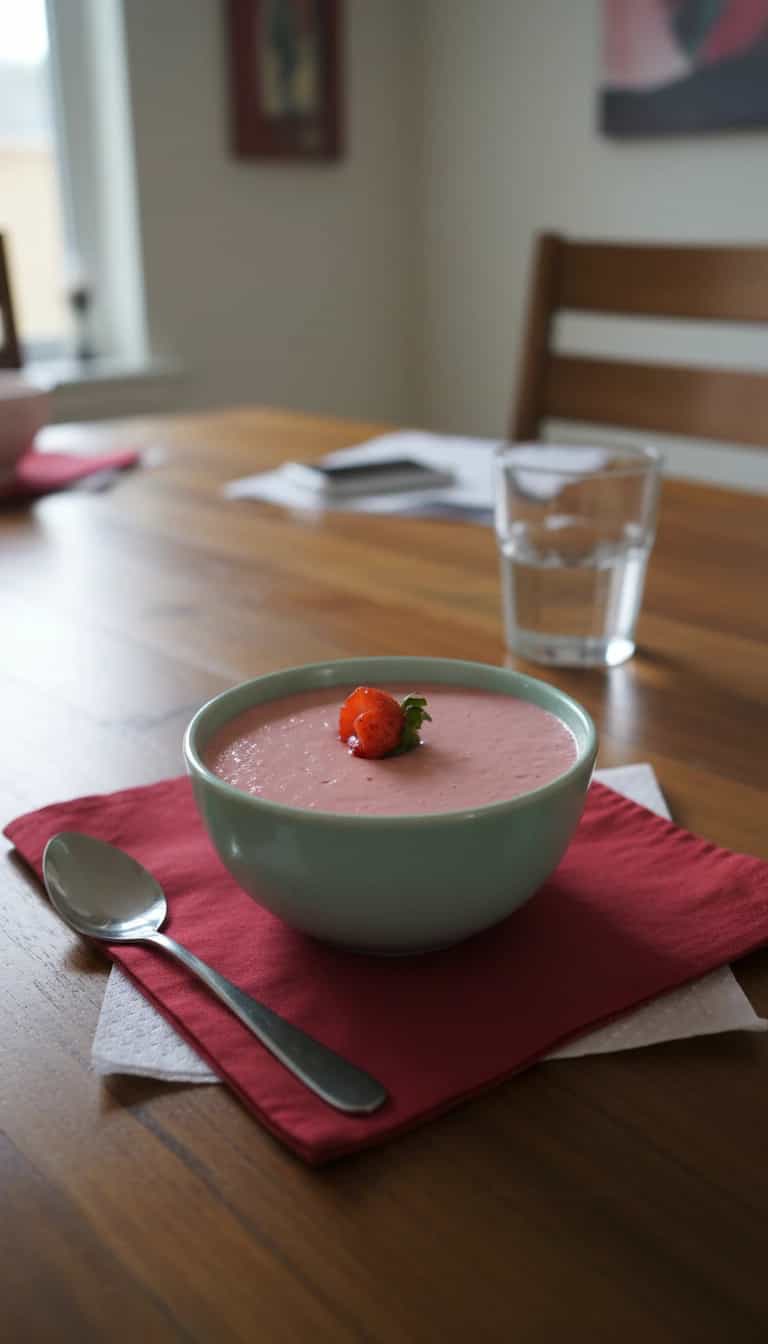 Foto deliciosa de Mousse de Morango da Maria Helena Gonçalves Melo pronta para servir - Pudins & Cremes
