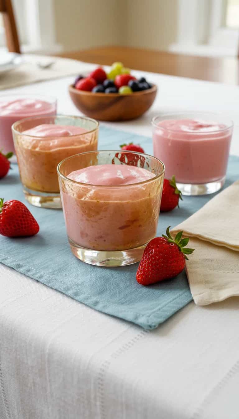 Foto deliciosa de Mousse de Morango Irresistível pronta para servir - Pudins & Cremes
