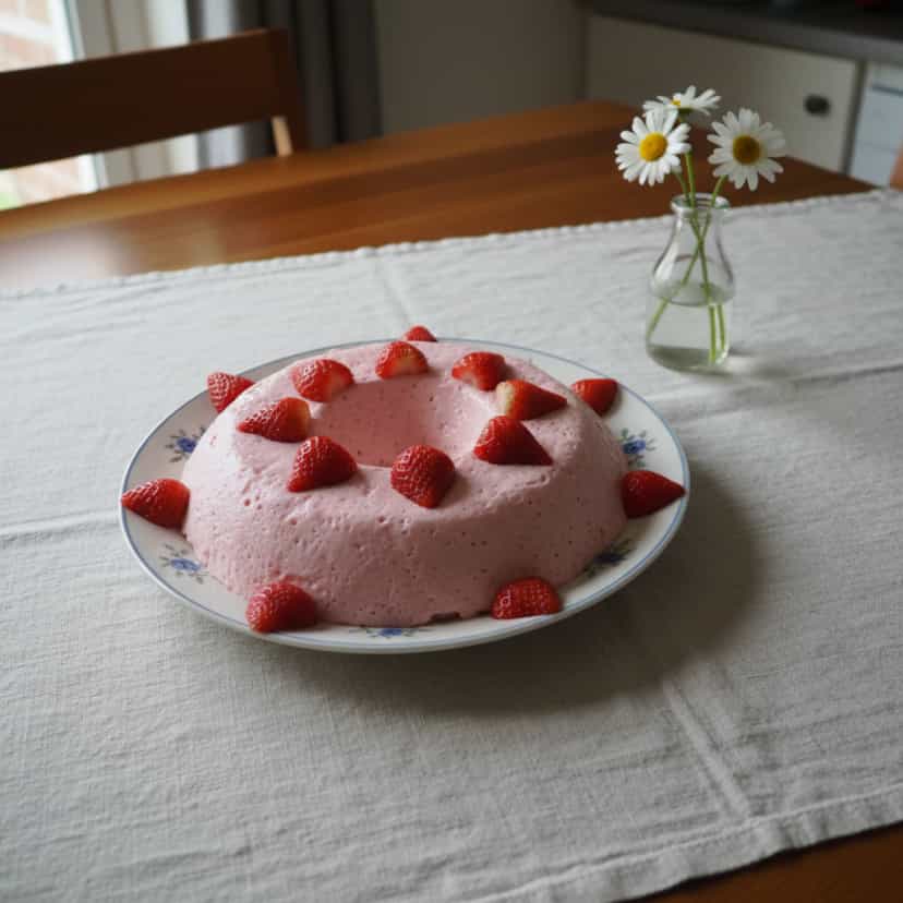 Foto deliciosa de Mousse de Morangos Cremoso pronta para servir - Pudins & Cremes