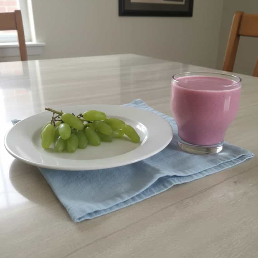 Foto deliciosa de Mousse de Uva Cremosa pronta para servir - Pudins & Cremes