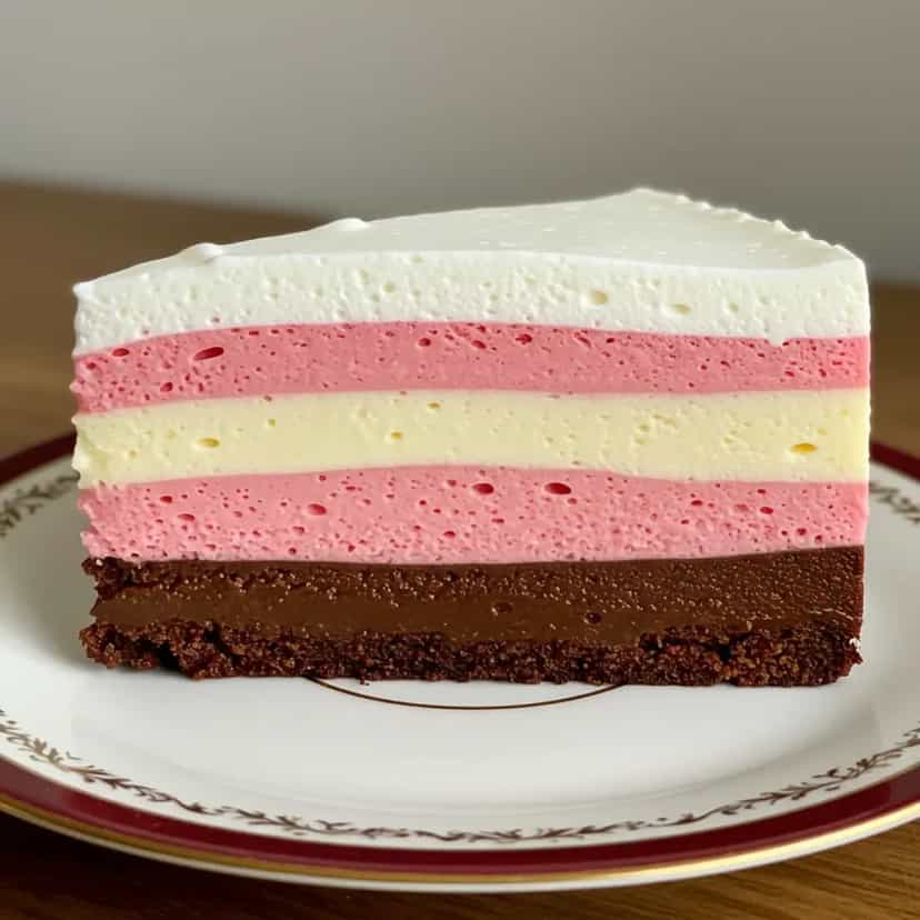 Foto deliciosa de Mousse Napolitano pronta para servir - Pudins & Cremes