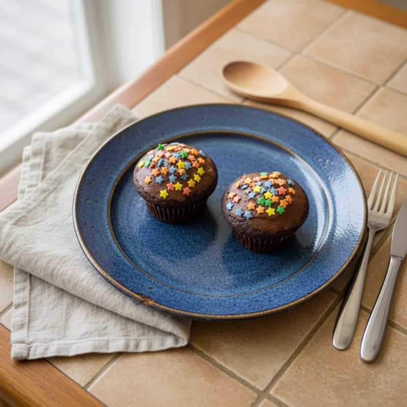 Foto deliciosa de Muffin de Chocolate pronta para servir - Bolos & Cupcakes