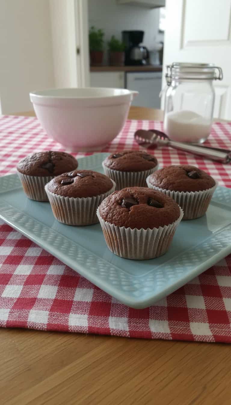 Foto deliciosa de Muffin de Chocolate com Nozes pronta para servir - Bolos & Cupcakes