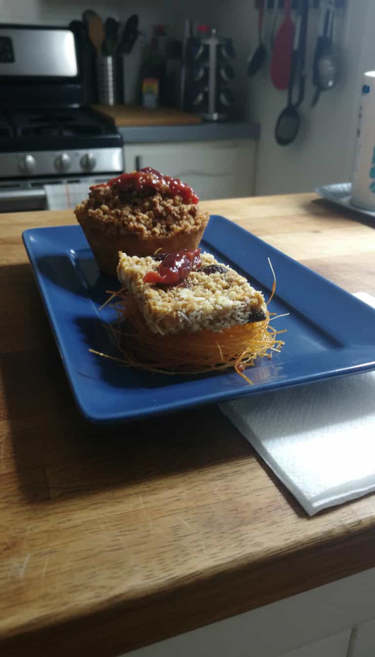 Foto deliciosa de Muffin de Granola com Maçã pronta para servir - Snacks Assados
