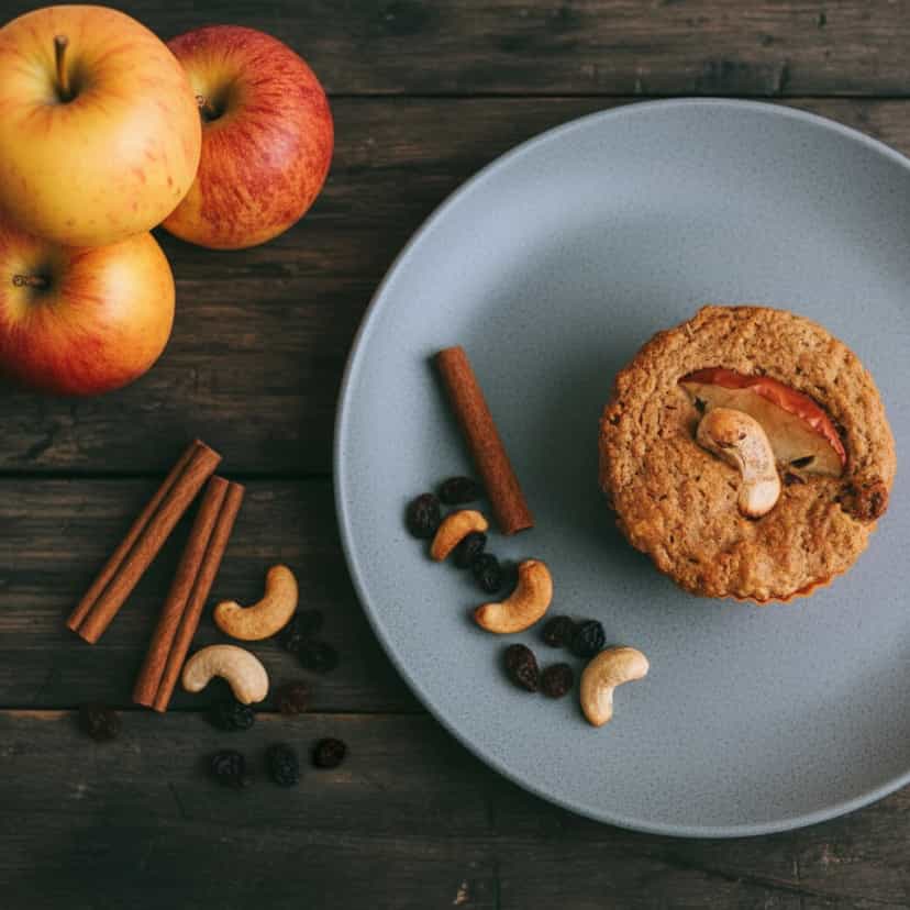 Foto deliciosa de Muffin de Maçã Fit pronta para servir - Snacks Assados