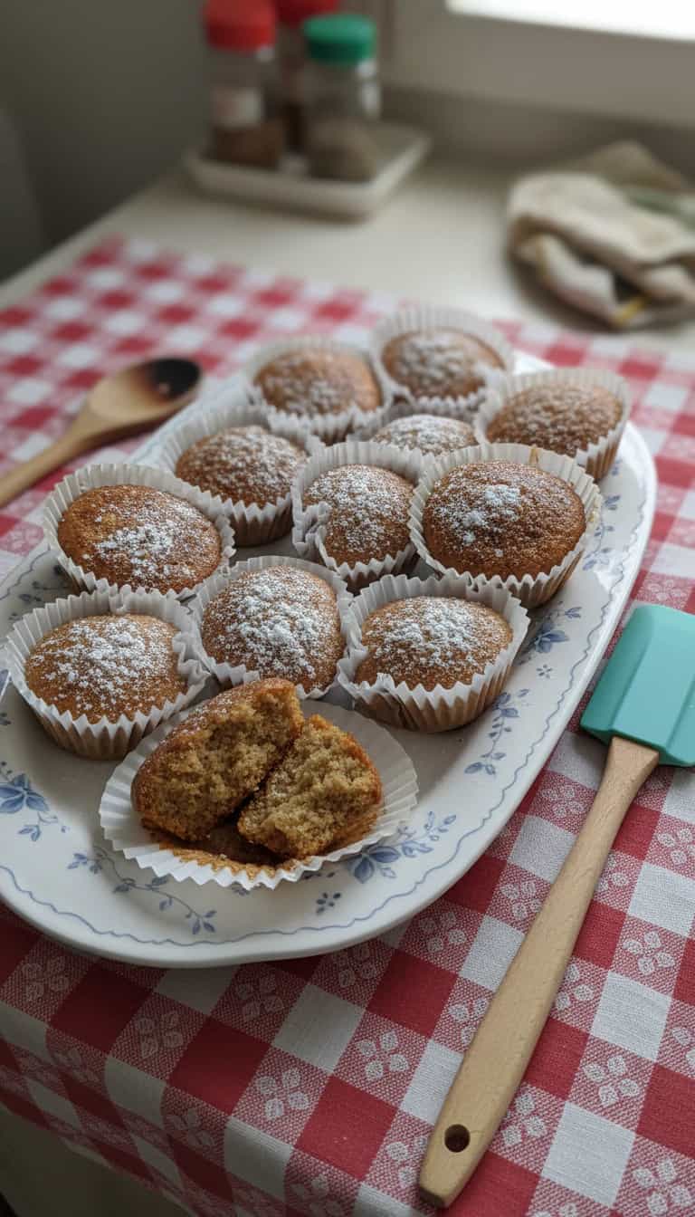 Foto deliciosa de Muffin Integral de Maçã e Banana pronta para servir - Snacks Assados