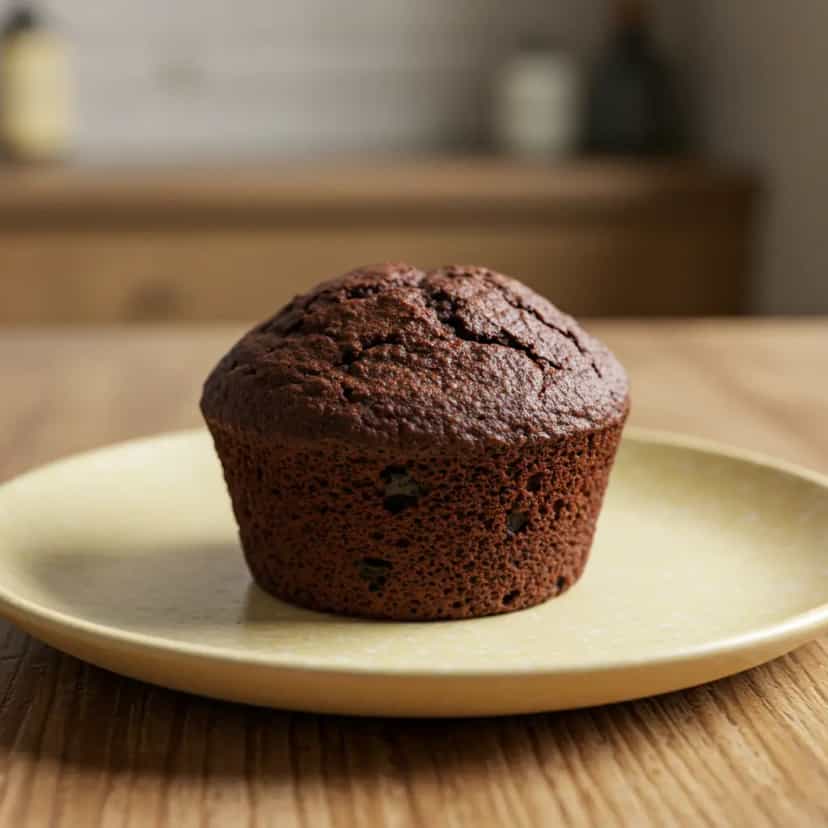 Foto deliciosa de Muffins de Chocolate com Uvas Passas pronta para servir - Snacks Assados