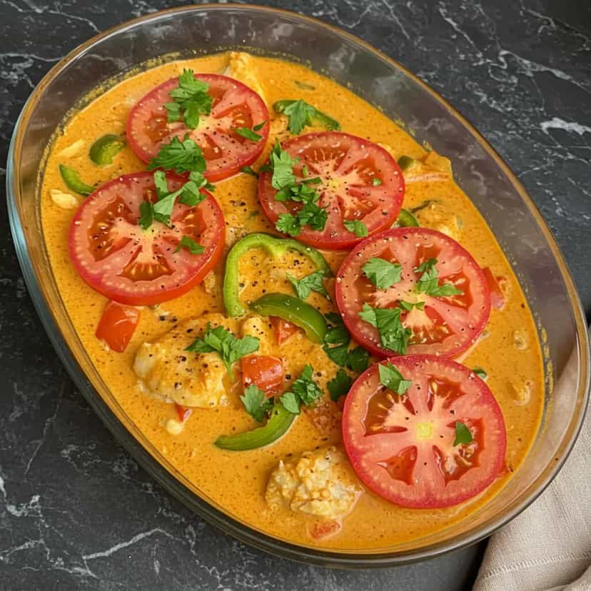 Foto deliciosa de Muqueca de Merluza ao Forno pronta para servir - Peixes & Frutos do Mar