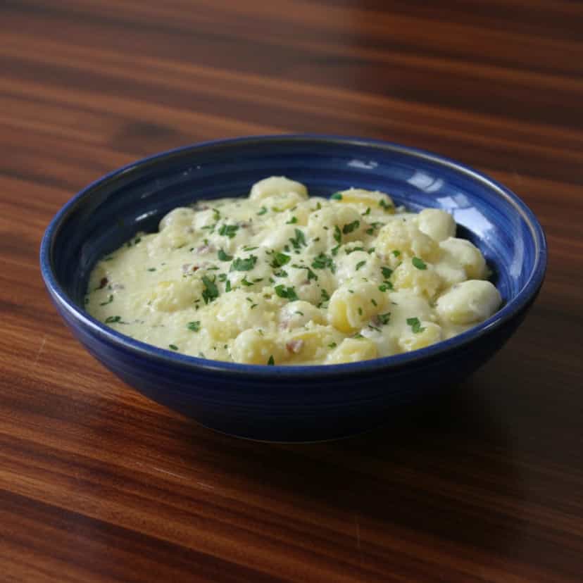 Foto deliciosa de Nhoque à Carbonara pronta para servir - Massas & Macarrão