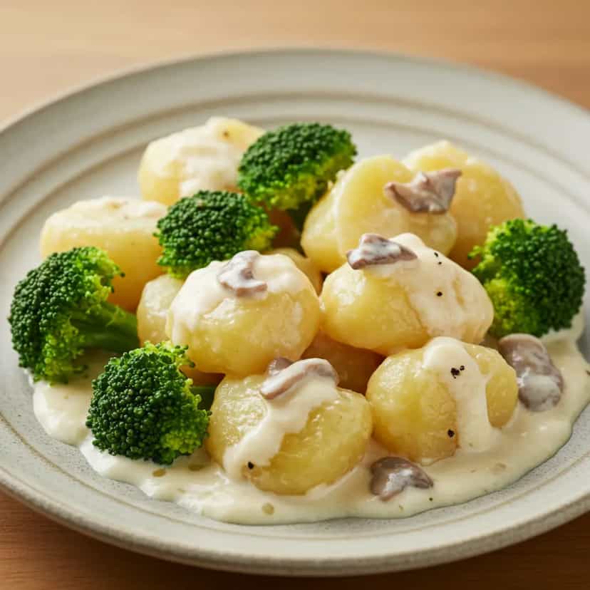 Foto deliciosa de Nhoque ao Molho de Funghi pronta para servir - Massas & Macarrão