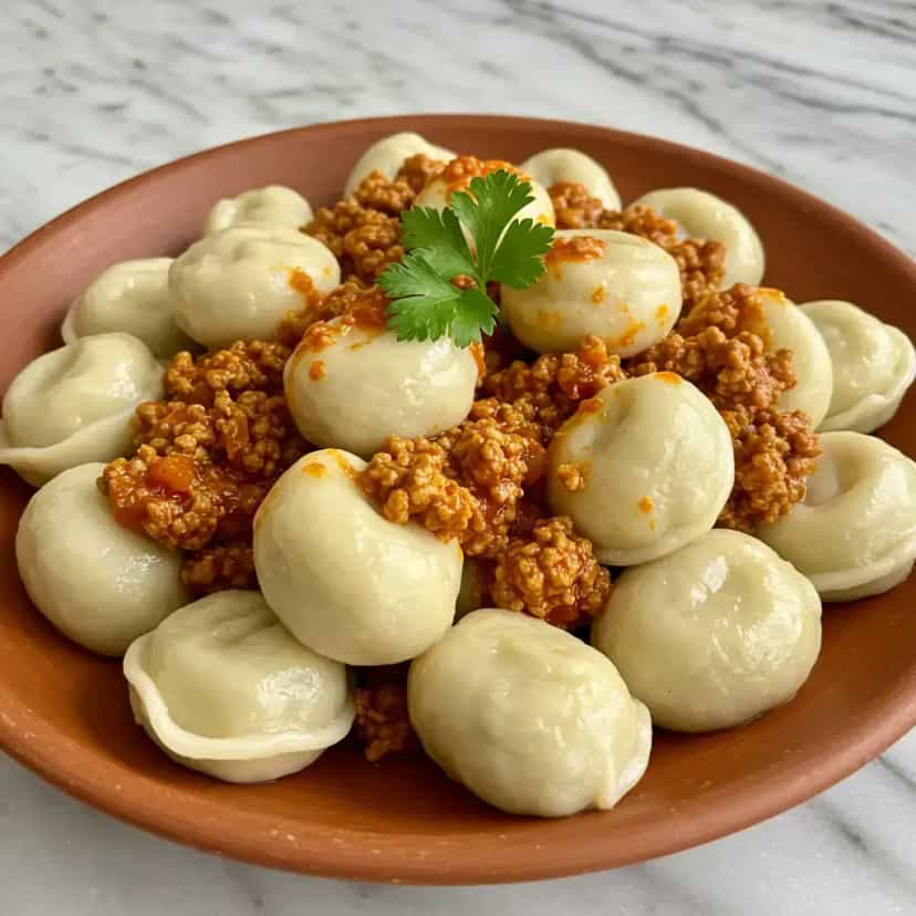 Foto deliciosa de Nhoque de Batata com Molho Bolonhesa pronta para servir - Massas & Macarrão