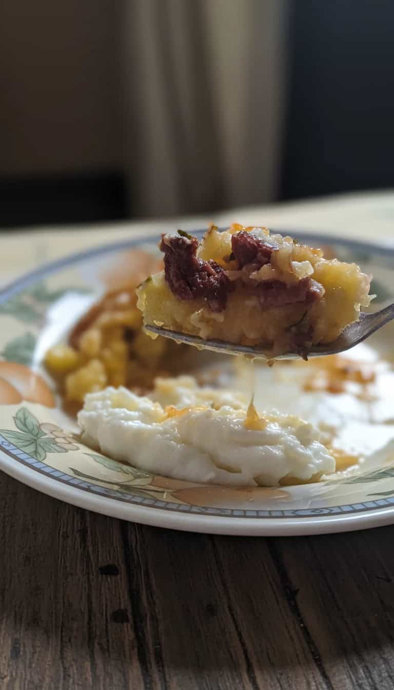 Foto deliciosa de Nhoque de Mandioca com Carne-Seca pronta para servir - Massas & Macarrão