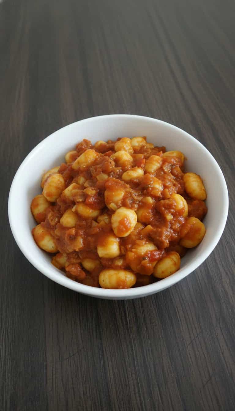 Foto deliciosa de Nhoque Perfeito com Molho de Bacon pronta para servir - Massas & Macarrão