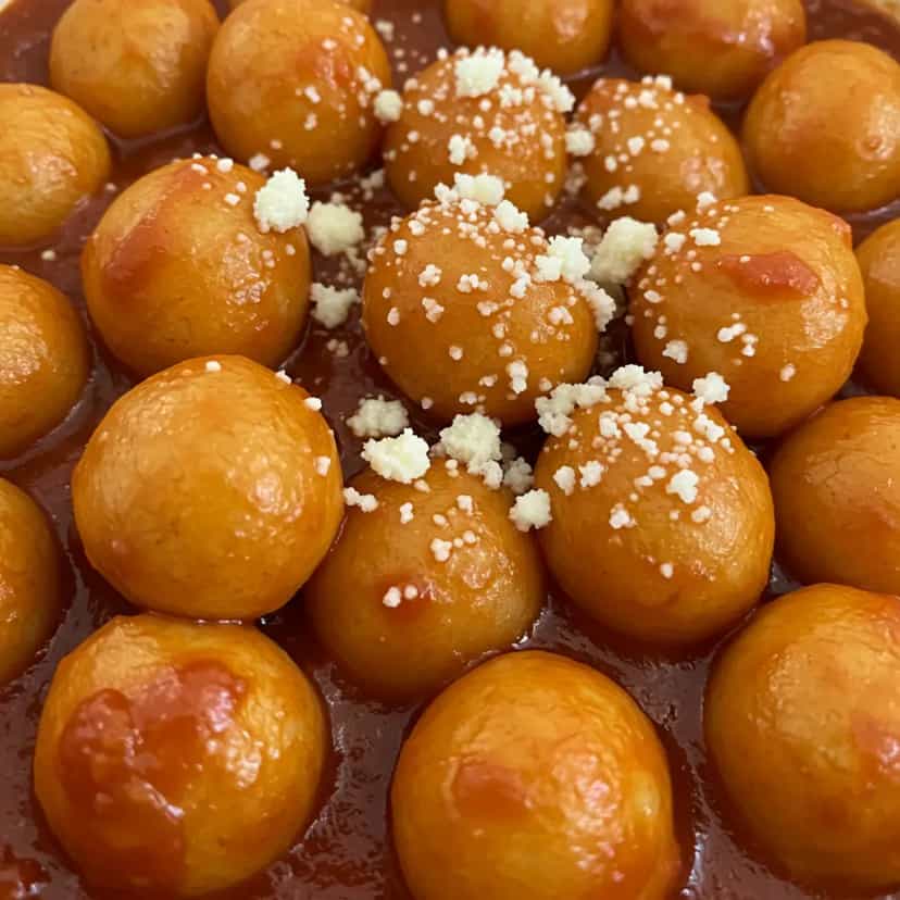 Foto deliciosa de Nhoque Recheado com Mussarela pronta para servir - Massas & Macarrão