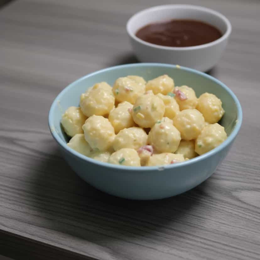 Foto deliciosa de Nhoque recheado com mussarela pronta para servir - Massas & Macarrão
