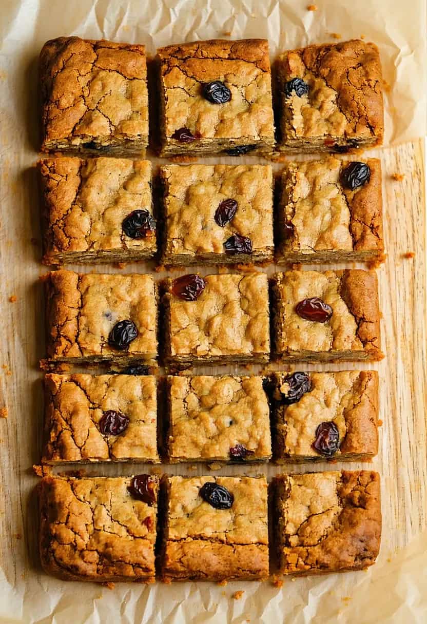 Barras de Proteína de Aveia e Uva Passa