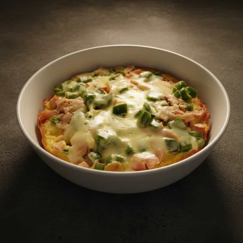 Foto deliciosa de Omelete Caprese com Cogumelos pronta para servir - Outras Receitas