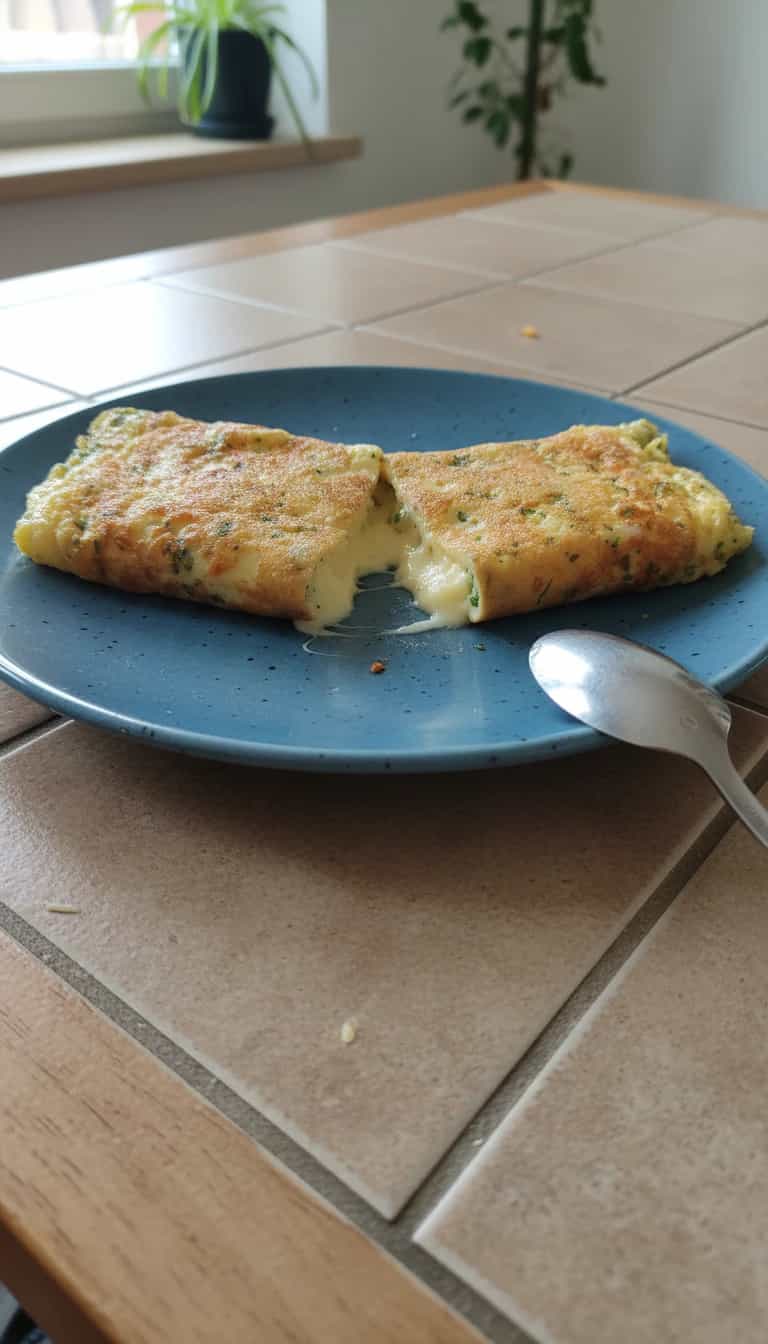 Foto deliciosa de Omelete Cremosa de Cream Cheese pronta para servir - Ovos
