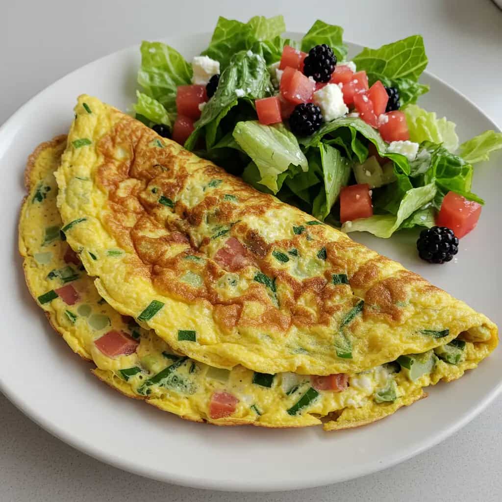 Omelete de Abobrinha com Cebola