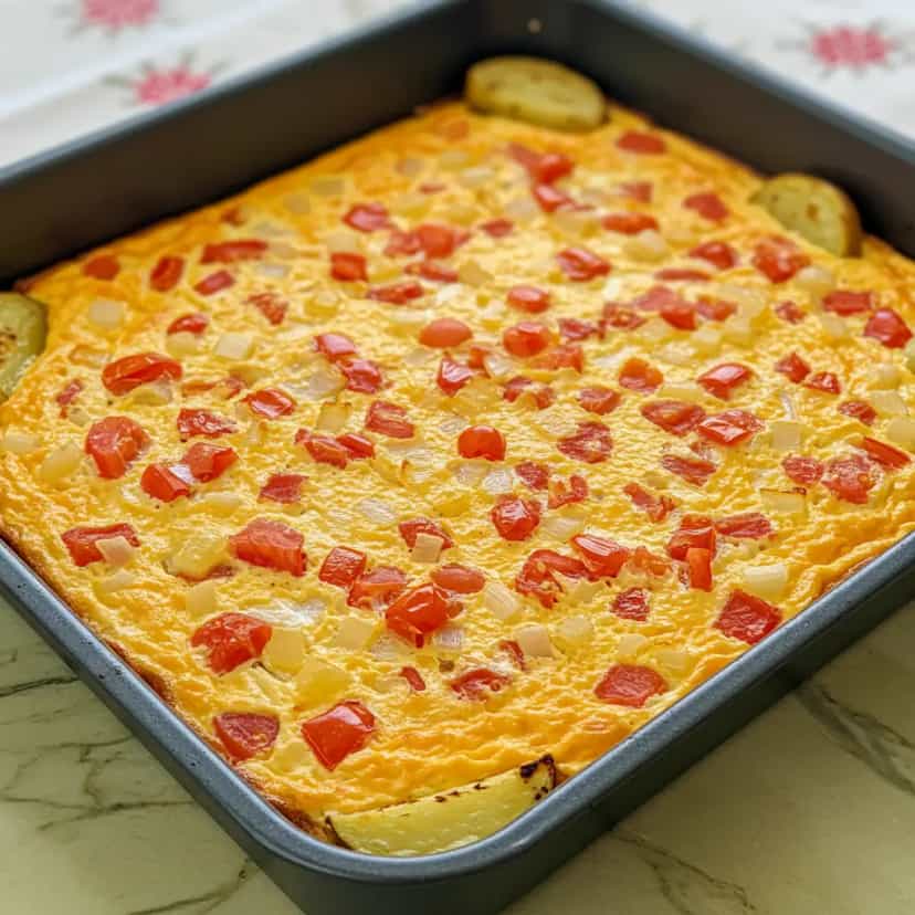 Foto deliciosa de Omelete de Batata e Presunto pronta para servir - Ovos