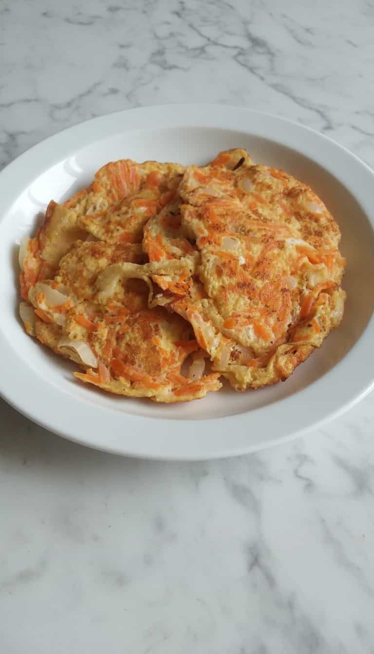 Omelete de Cenoura e Queijo